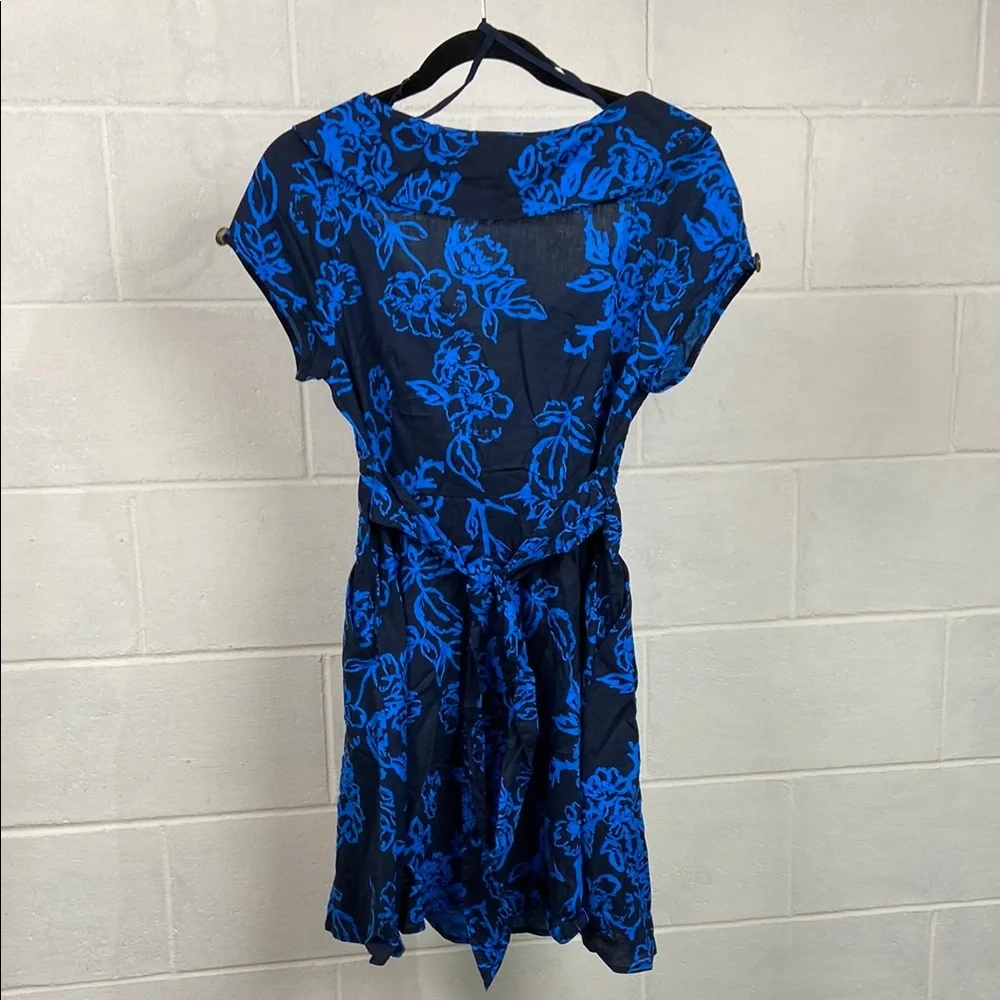 $128 NWT Free People A Thing Called Love Mini Dress Size‎ 6 Navy Combo Boho 90s